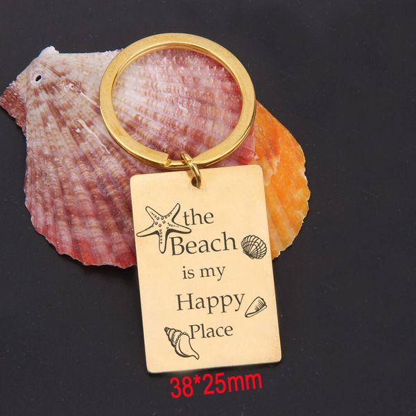 the keychain engraved the beach is my happy place beach jewelry for summer lover gift stainless steel key ring, Silver
the keychain engraved the beach is my happy place beach jewelry for summer lover gift stainless steel key ring, Silver