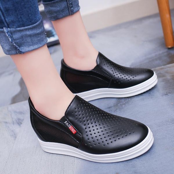 new women's casual shoes flats height increasing breathable cut out shoes woman hidden wedges summer, Black;white
new women's casual shoes flats height increasing breathable cut out shoes woman hidden wedges summer, Black;white