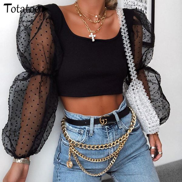 totatoop горошек mesh sheer see through sexy футболках площади шеи puff рукавом transparent партии клуба черный укороченные tops, White
totatoop горошек mesh sheer see through sexy футболках площади шеи puff рукавом transparent партии клуба черный укороченные tops, White