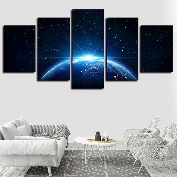 5 panels space earth sun sky space star artworks giclee canvas wall art for home decor abstract poster canvas print oil painting 
5 panels space earth sun sky space star artworks giclee canvas wall art for home decor abstract poster canvas print oil painting