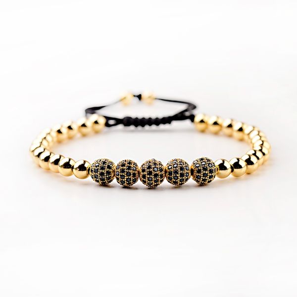 2020 fashion black zircon disco ball charms men bracelet 6mm gold color copper beads braided macrame bracelets hommes pulseras
2020 fashion black zircon disco ball charms men bracelet 6mm gold color copper beads braided macrame bracelets hommes pulseras
