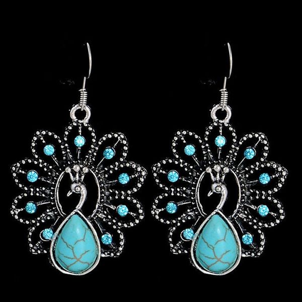 new retro series natural stone peacock earrings charm exquisite palace resin earrings for women jewelry, Silver
new retro series natural stone peacock earrings charm exquisite palace resin earrings for women jewelry, Silver