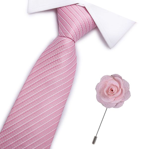 classic 7.5cm width solid ties cravate luxury men's silk ties for men suit business wedding necktie pink tie brooch set, Blue;purple 
classic 7.5cm width solid ties cravate luxury men's silk ties for men suit business wedding necktie pink tie brooch set, Blue;purple