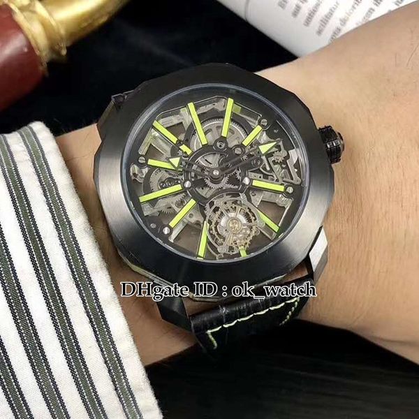 octo tourbillon sapphire 102720 japan miyota automatic mens watch hollow dial leather strap steel case gents sport watches, Slivery;brown
octo tourbillon sapphire 102720 japan miyota automatic mens watch hollow dial leather strap steel case gents sport watches, Slivery;brown