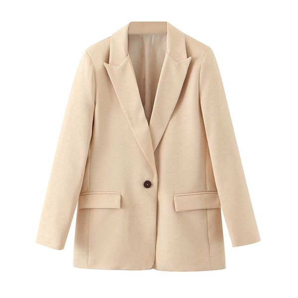 chic long sleeve women blazer jacket pocket single button office ladies solid blazer casual streetwear female outwear coat, White;black
chic long sleeve women blazer jacket pocket single button office ladies solid blazer casual streetwear female outwear coat, White;black