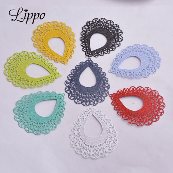 30pcs ab3160 50mm*63mm painted charms big earings findings flower water drop pendant, Bronze;silver
30pcs ab3160 50mm*63mm painted charms big earings findings flower water drop pendant, Bronze;silver