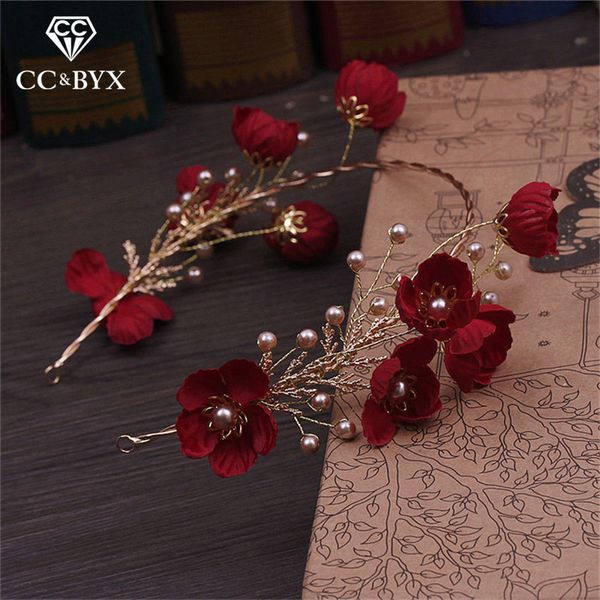 cc wedding jewelry flower crown tiara red hairband 100% handmade engagement hair accessories for bridal party crystal diy 5760, Golden;white
cc wedding jewelry flower crown tiara red hairband 100% handmade engagement hair accessories for bridal party crystal diy 5760, Golden;white