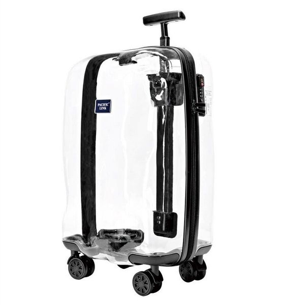 20 inch transparent pc spinner travel bag rolling luggage brand pacific link usa suitcase
20 inch transparent pc spinner travel bag rolling luggage brand pacific link usa suitcase