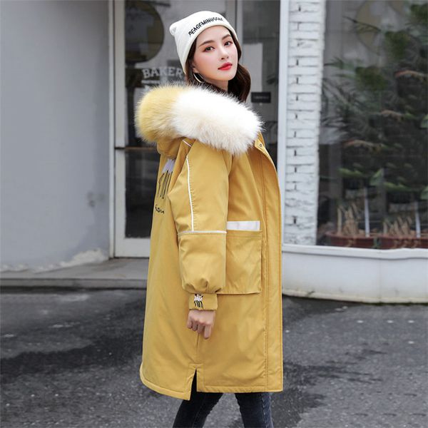 winter fur collar hooded coat female embroidery jacket women thick warm cotton jackets outwear plus size long parka mujer yh501, Black
winter fur collar hooded coat female embroidery jacket women thick warm cotton jackets outwear plus size long parka mujer yh501, Black
