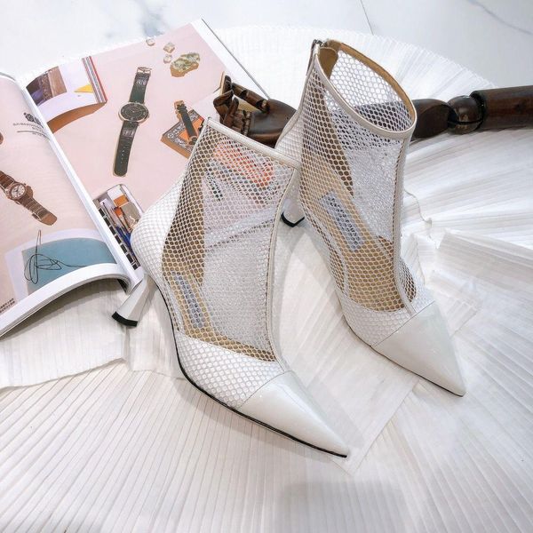 2019 new women summer fashion leather short ankle boots transparent mesh high heels 111701, Black
2019 new women summer fashion leather short ankle boots transparent mesh high heels 111701, Black