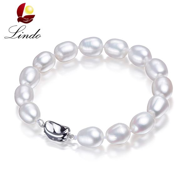 women fashion white real natural pearl strand bracelets 8-9mm rice freshwater pearl jewelry 18/20cm elegant 925 silver jewelry, Golden;silver
women fashion white real natural pearl strand bracelets 8-9mm rice freshwater pearl jewelry 18/20cm elegant 925 silver jewelry, Golden;silver