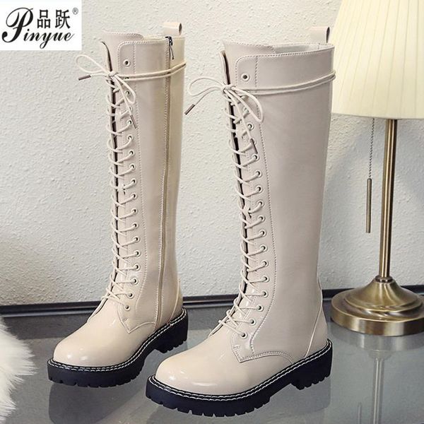 2020 new fashion women's wedges boots flat platform shoes cross strap tall boots plus size 35-40, Black
2020 new fashion women's wedges boots flat platform shoes cross strap tall boots plus size 35-40, Black