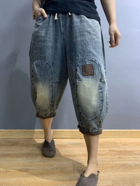 blueberries haroun pants female western style leisure elastic waist jeans bk4598, Blue
blueberries haroun pants female western style leisure elastic waist jeans bk4598, Blue