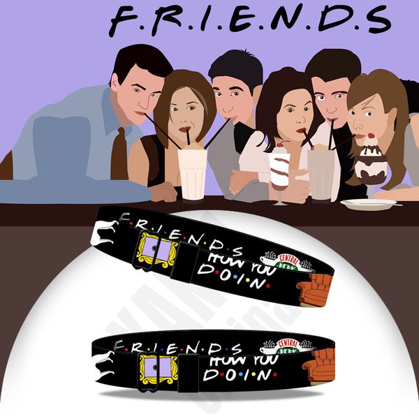 friends tv show wristband adjustable ribbon 3d printing hand strap hiphop bangle cosplay accessories prop gift trinkets, Black
friends tv show wristband adjustable ribbon 3d printing hand strap hiphop bangle cosplay accessories prop gift trinkets, Black