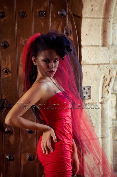 new amazing fashional purple and red wedding veils two-layer popular hip length cut edge meidingqianna brand bridal veil, Black
new amazing fashional purple and red wedding veils two-layer popular hip length cut edge meidingqianna brand bridal veil, Black