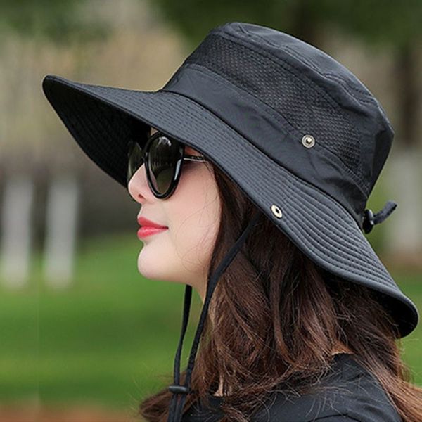 women wide brim anti-uv mesh breathable fisherman hat summer foldable bucket hat outdoor sunscreen cotton fishing hunting cap, Blue;gray
women wide brim anti-uv mesh breathable fisherman hat summer foldable bucket hat outdoor sunscreen cotton fishing hunting cap, Blue;gray