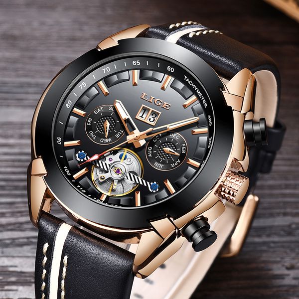 lige new mens watches automatic mechanical watch leather waterproof men watch fashion casual series masculino, Slivery;brown
lige new mens watches automatic mechanical watch leather waterproof men watch fashion casual series masculino, Slivery;brown