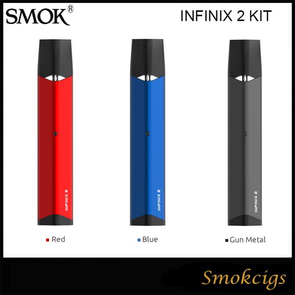 

Оригинальный комплект SMOK Infinix 2 против утечки 450 мАч аккумулятор с 2 мл Infinix Pod Vaping E Сигарета Mini Stick Vape Pen VS NOVO