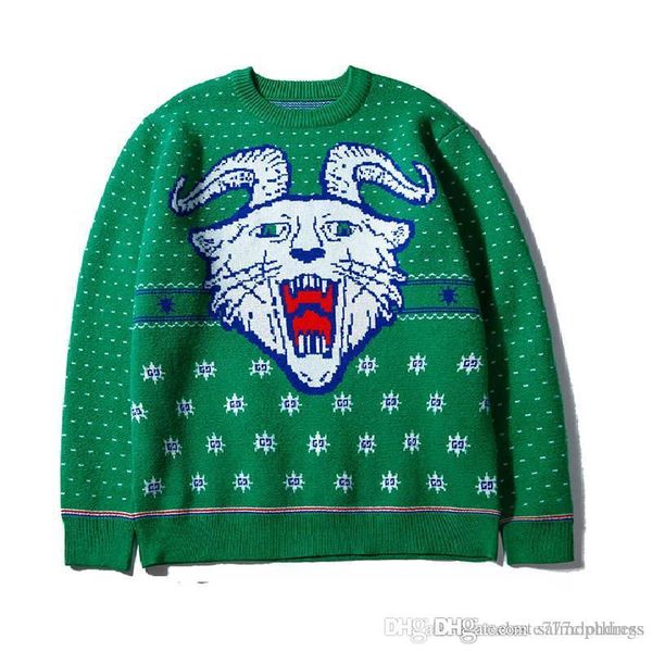 designer men sweaters goat pattern 19ss brand hand knits long sleeve sweater cotton blend women clothings -xxl, White;black
designer men sweaters goat pattern 19ss brand hand knits long sleeve sweater cotton blend women clothings -xxl, White;black