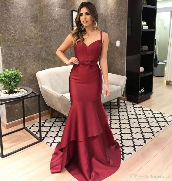 plus size burgundy satin mermaid prom dress spaghetti straps v neck simple formal evening dresses long party gowns dresses wear, Black;red
plus size burgundy satin mermaid prom dress spaghetti straps v neck simple formal evening dresses long party gowns dresses wear, Black;red
