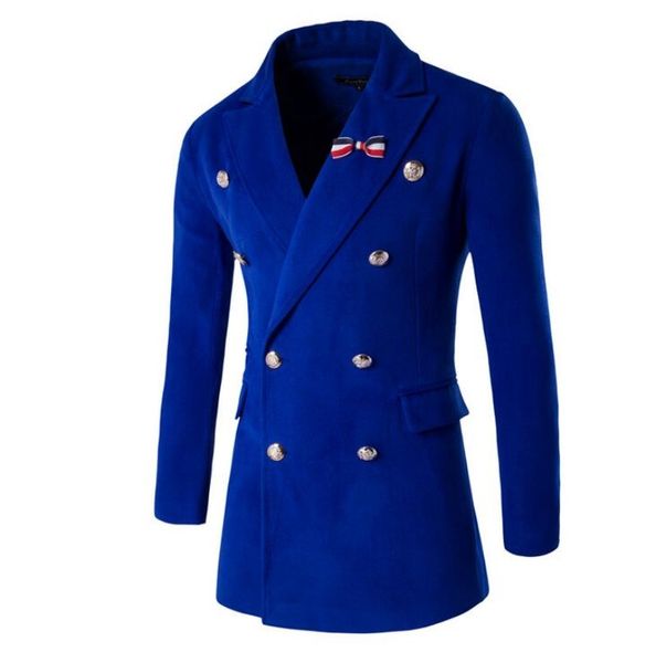 tailor-made autumn winter men's double breasted coats leather stitching collar men slim fit wool blends warm coats overcoat, Black
tailor-made autumn winter men's double breasted coats leather stitching collar men slim fit wool blends warm coats overcoat, Black