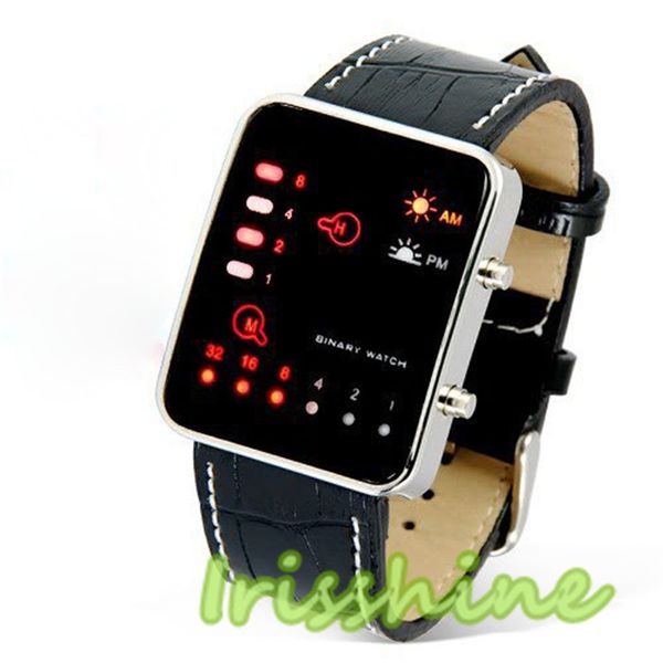irissshine #7009 couple watch digital red led sport wrist watch binary wristwatch pu leather women mens, Slivery;brown
irissshine #7009 couple watch digital red led sport wrist watch binary wristwatch pu leather women mens, Slivery;brown