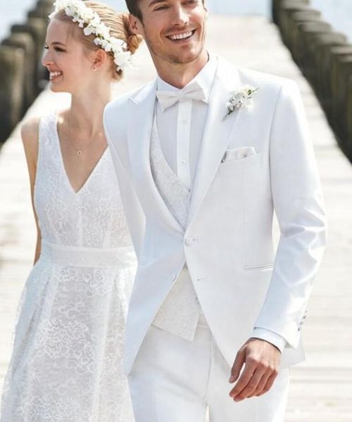 white beach wedding tuxedos for summer mens suits peaked lapel two button 3 piece men suits prom suits (jacket+pants+bow+vest, Black;gray
white beach wedding tuxedos for summer mens suits peaked lapel two button 3 piece men suits prom suits (jacket+pants+bow+vest, Black;gray