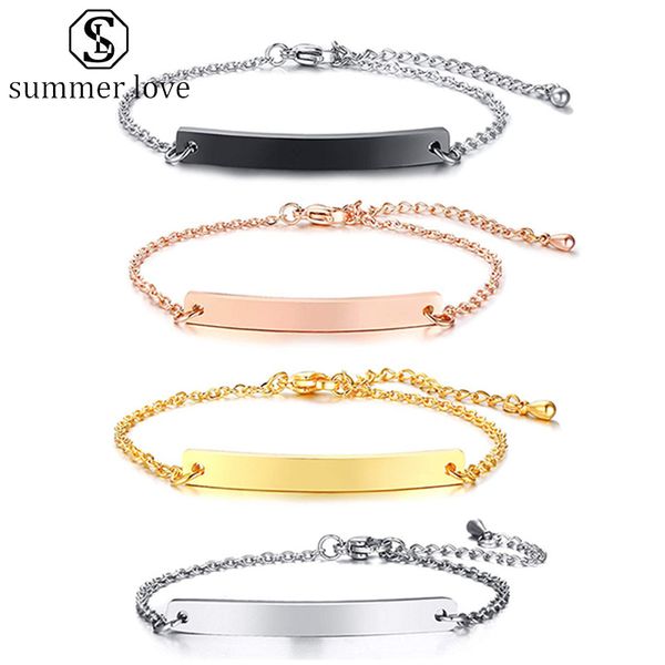 fashion personalized stainless steel custom engraved adjust length smooth polished id tag card bracelet simple jwerly gift for women -y, Black
fashion personalized stainless steel custom engraved adjust length smooth polished id tag card bracelet simple jwerly gift for women -y, Black
