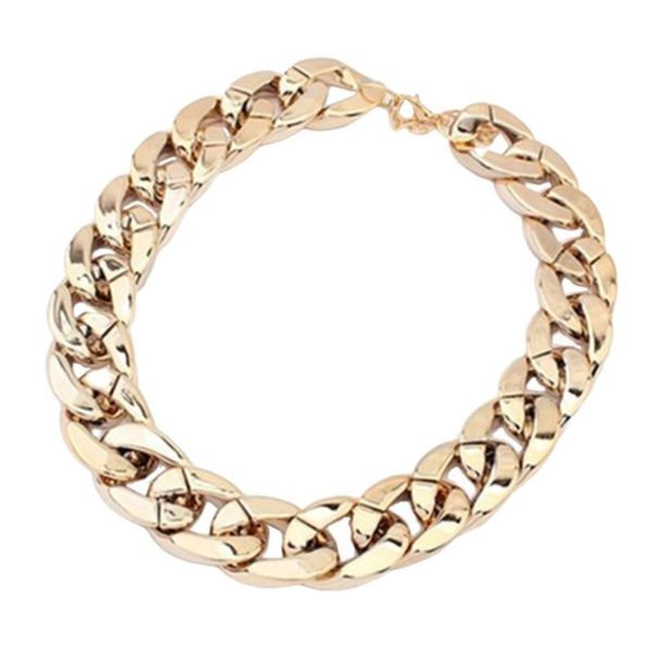 european and american style jewelry punk style metal texture thick chain necklace simple uv plating clavicle chain, Silver
european and american style jewelry punk style metal texture thick chain necklace simple uv plating clavicle chain, Silver