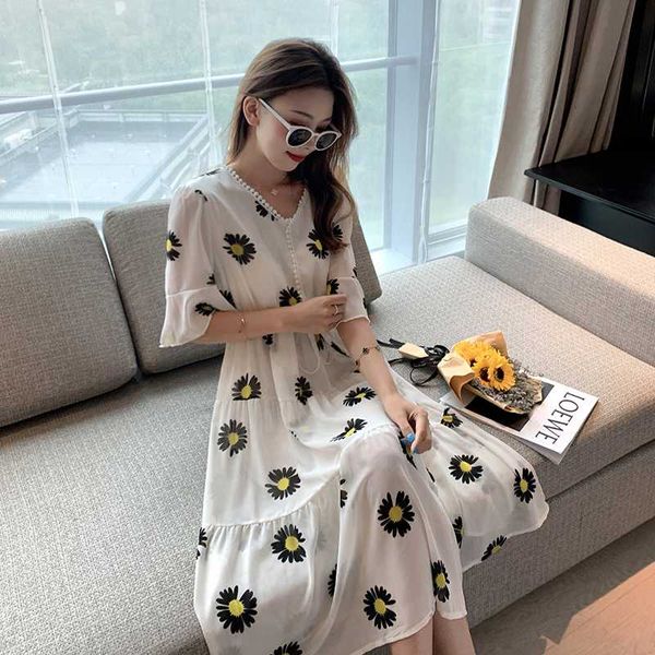maternity summer dress short flare sleeve tassel v-neck drawstring waist pregnant women chiffon dress floral beach sweet, White
maternity summer dress short flare sleeve tassel v-neck drawstring waist pregnant women chiffon dress floral beach sweet, White