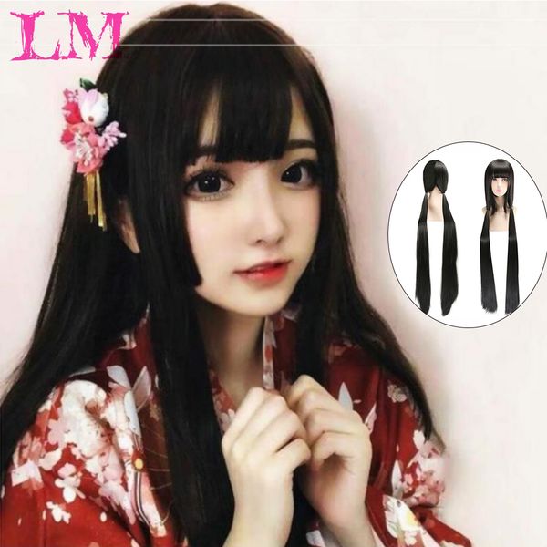 lm 120cm длинные аниме ад девушка enma ai прямые черные синтетический волос парик cosplay термостойкость волокна, Black
lm 120cm длинные аниме ад девушка enma ai прямые черные синтетический волос парик cosplay термостойкость волокна, Black