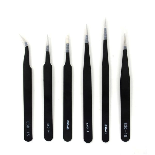 20set (6pcs/set) tweezer forceps stainless steel anti-static curved straight tool pincers pincette hand tool
20set (6pcs/set) tweezer forceps stainless steel anti-static curved straight tool pincers pincette hand tool