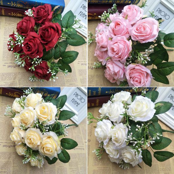 decorative flowers & wreaths ornament home decor decoration simulation roses bridal bouquet artificial silk cloth 1 bunch 12 heads festival
decorative flowers & wreaths ornament home decor decoration simulation roses bridal bouquet artificial silk cloth 1 bunch 12 heads festival