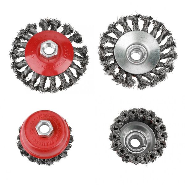 wire wheel cup brush 4pcs rotary twist knot flat cup steel wire wheel brush set for angle grinder rust paint removal
wire wheel cup brush 4pcs rotary twist knot flat cup steel wire wheel brush set for angle grinder rust paint removal