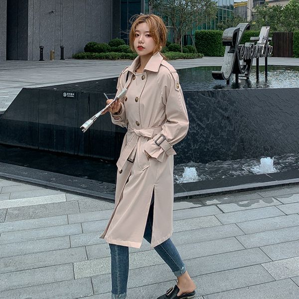 2020 spring autumn fashion women's overcoat korean loose windbreakers female casual double breasted long trench coats oversize, Tan;black
2020 spring autumn fashion women's overcoat korean loose windbreakers female casual double breasted long trench coats oversize, Tan;black