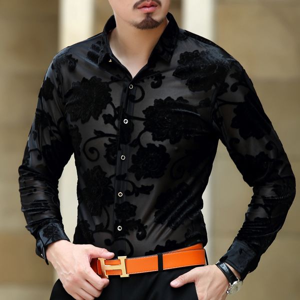 new fashion male long sleeve slim fit casual shirt 's hollow shirts men dress camisas hombre manga larga, White;black
new fashion male long sleeve slim fit casual shirt 's hollow shirts men dress camisas hombre manga larga, White;black