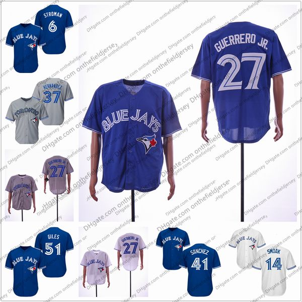 Custom Toronto Baseball Jersey Blue Any Name Number Jays 27 Vladimir Guerrero Jr. 51 Ken Giles 37 Teoscar Hernandez 14 Justin Smoak S-4XL
Custom Toronto Baseball Jersey Blue Any Name Number Jays 27 Vladimir Guerrero Jr. 51 Ken Giles 37 Teoscar Hernandez 14 Justin Smoak S-4XL