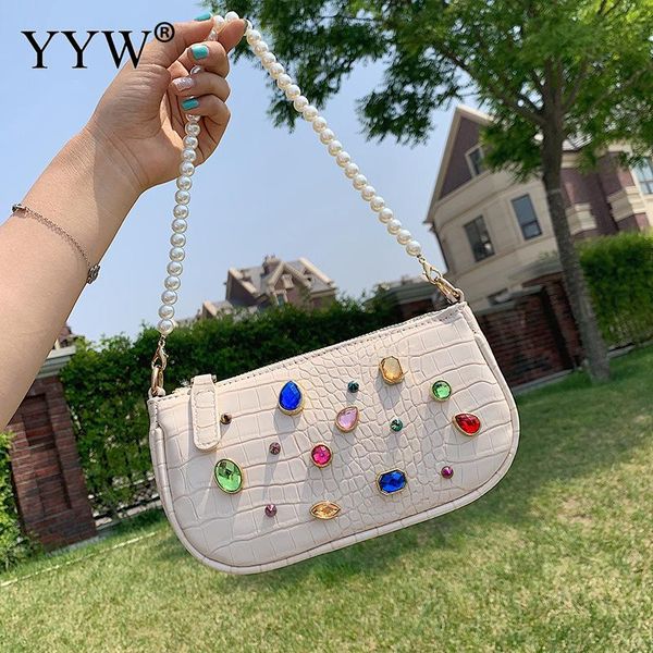 fashion pearl handbag for women underarm bag white stone pattern baguette bags with rhinestone shoulder messenger purse
fashion pearl handbag for women underarm bag white stone pattern baguette bags with rhinestone shoulder messenger purse