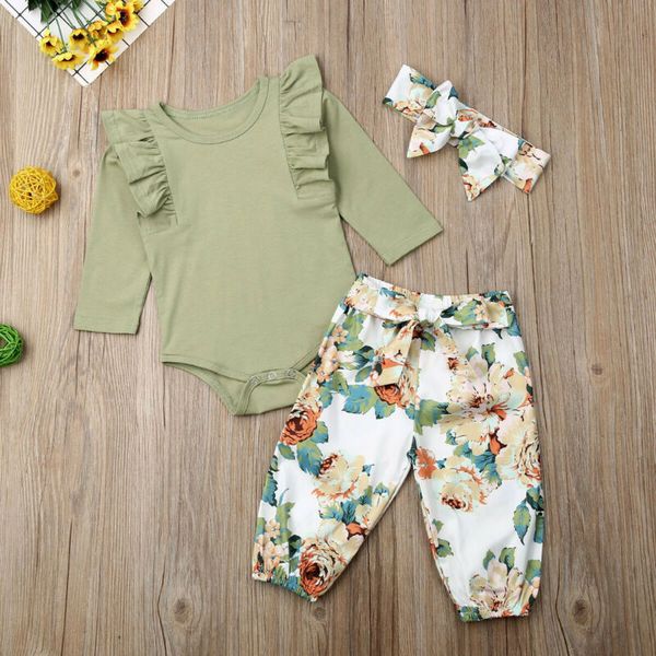 newborn baby girl outfit ruffle bodysuit o-neck long sleeve romper floral bandage long pants cotton soft clothes set hot, Pink;blue
newborn baby girl outfit ruffle bodysuit o-neck long sleeve romper floral bandage long pants cotton soft clothes set hot, Pink;blue