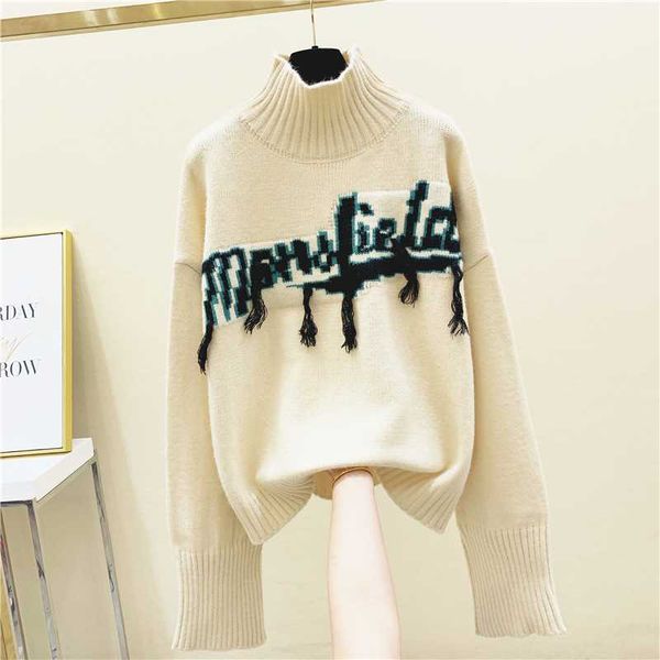 turtle-neck sweater women's 2020 new women's lazy-style loose network infrared wear thick knit sweaters pullovers femme, White;black
turtle-neck sweater women's 2020 new women's lazy-style loose network infrared wear thick knit sweaters pullovers femme, White;black