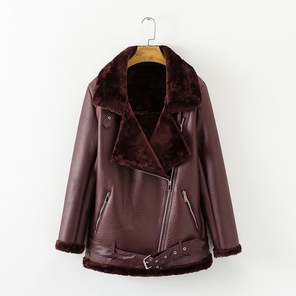 2019 new autumn winter thick leather jacket women loose long sleeve faux lamb warm biker coats ladies black moto suede jackets
2019 new autumn winter thick leather jacket women loose long sleeve faux lamb warm biker coats ladies black moto suede jackets