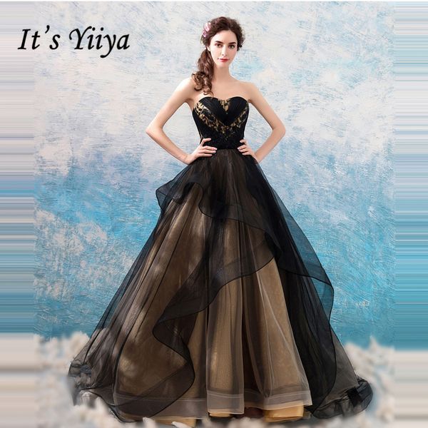 it's yiiya evening dresses strapless sleeveless black floor length elegant formal dress for party fashion designer lx873, White;black
it's yiiya evening dresses strapless sleeveless black floor length elegant formal dress for party fashion designer lx873, White;black