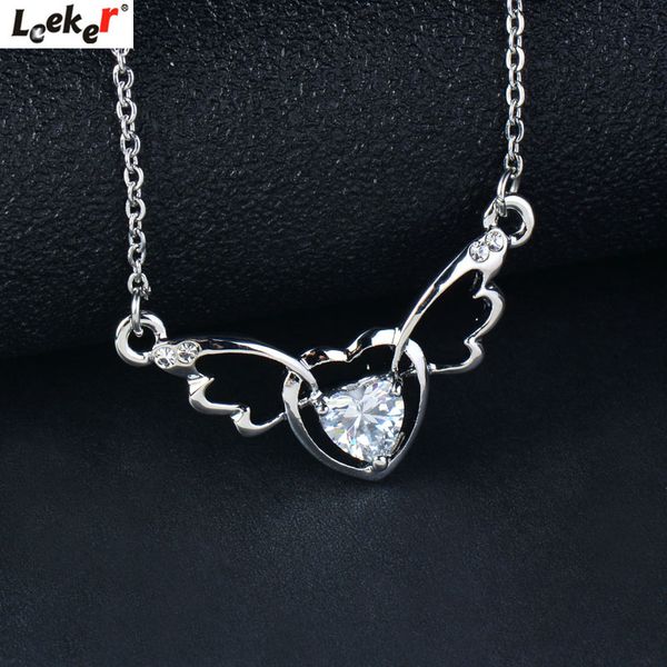 leeker lovely angel wings heart choker necklace silver color chain white pink crystal necklace for women jewelry 407 lk8
leeker lovely angel wings heart choker necklace silver color chain white pink crystal necklace for women jewelry 407 lk8