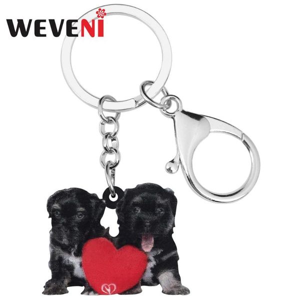 weveni acrylic valentine's day double labrador dog key chains animal key ring for women girl bag car purse charm decoration gift, Silver
weveni acrylic valentine's day double labrador dog key chains animal key ring for women girl bag car purse charm decoration gift, Silver