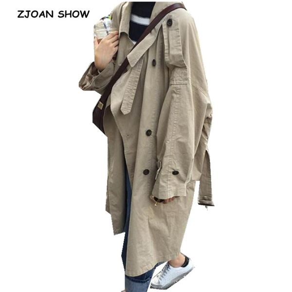 women's trench coats 2021 chic boyfriend tide bow sashes oversize khaki women lapel double breasted mid long windbreaker coat outerwear, Tan;black
women's trench coats 2021 chic boyfriend tide bow sashes oversize khaki women lapel double breasted mid long windbreaker coat outerwear, Tan;black