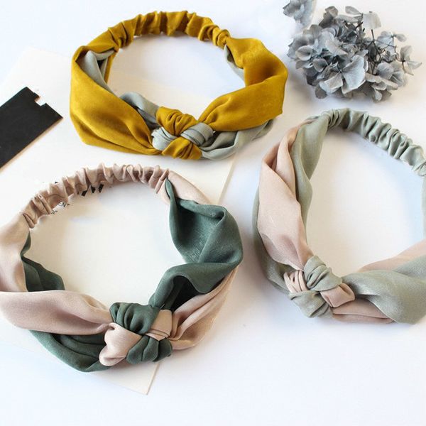 hair bun maker fashion women autumn winter satin two-color stitching headband vintage cross knot elastic bands soft solid girls band, Brown
hair bun maker fashion women autumn winter satin two-color stitching headband vintage cross knot elastic bands soft solid girls band, Brown