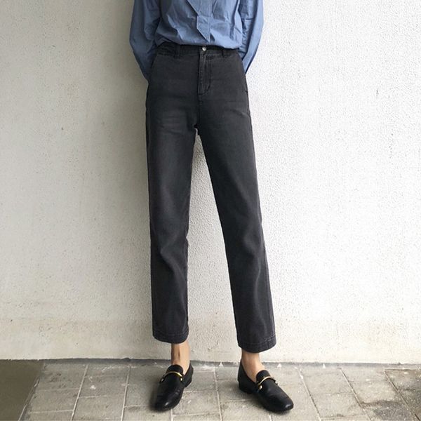 2020 women jeans zipper straight boyfriends korean style high waist ankle-length pants vintage denim jeans, Blue
2020 women jeans zipper straight boyfriends korean style high waist ankle-length pants vintage denim jeans, Blue