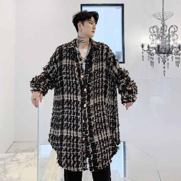 mens fashion vintage autumn kniting loose cardigan casual long shirt black plaid checks men shirts loose casual m098, White;black
mens fashion vintage autumn kniting loose cardigan casual long shirt black plaid checks men shirts loose casual m098, White;black