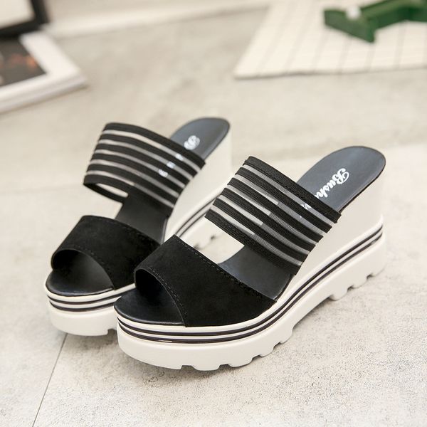 2019 women fish mouth platform high heels new arrival wedges sandals open toe shoes home beach slippers 15, Black
2019 women fish mouth platform high heels new arrival wedges sandals open toe shoes home beach slippers 15, Black