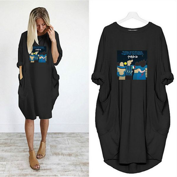women casual dress 2020 fashion printed long dresses womens designer brand solid color loose dresses summer breathable dress vintage, Black;gray
women casual dress 2020 fashion printed long dresses womens designer brand solid color loose dresses summer breathable dress vintage, Black;gray